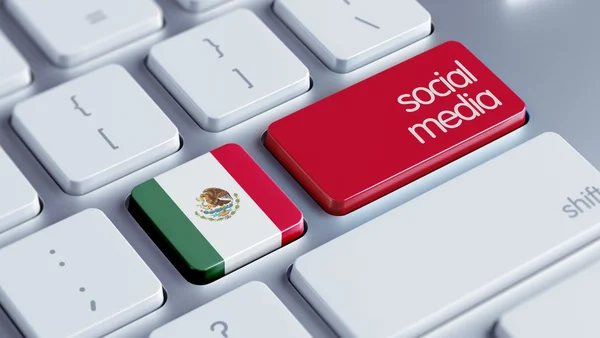 Mexická vlajka klíčové koncepce — Stock fotografie