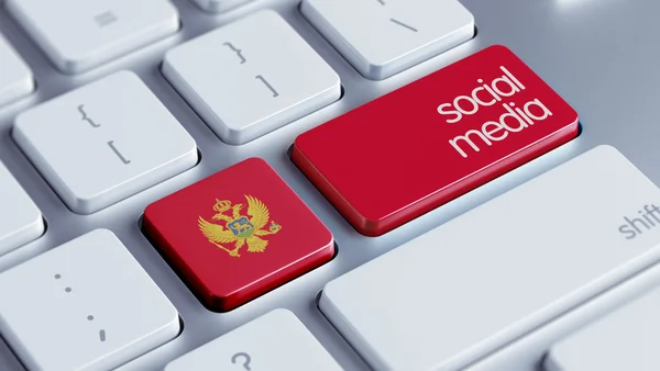 Montenegro sociala medier koncept — Stockfoto