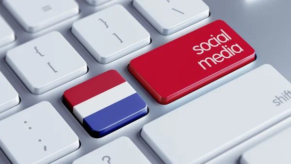 Concetto di social media olandese — Foto Stock