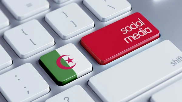 Concetto sociale di Media di Algeria — Foto Stock