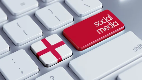 Inglaterra Social Media Concept —  Fotos de Stock