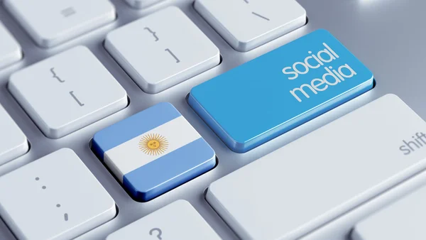 Concepto de medios sociales en Argentina — Foto de Stock