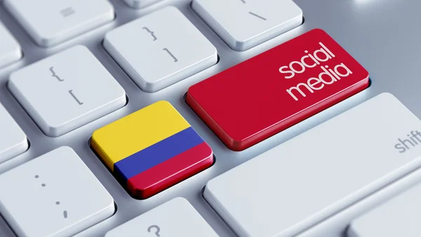 Kolumbia Social Media Concept — Zdjęcie stockowe