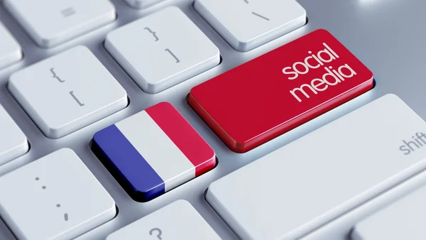 Frankreich Social Media Konzept — Stockfoto