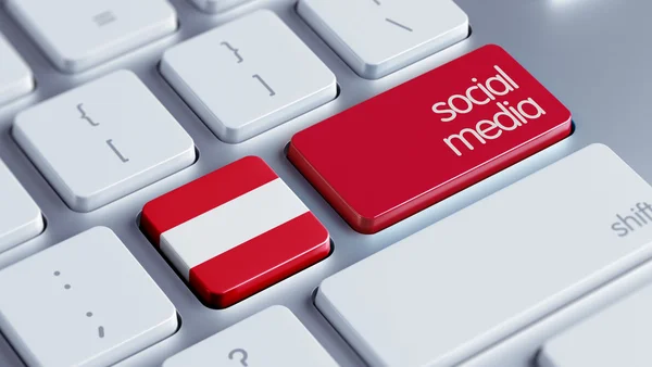 Oostenrijk sociale Media Concept — Stockfoto