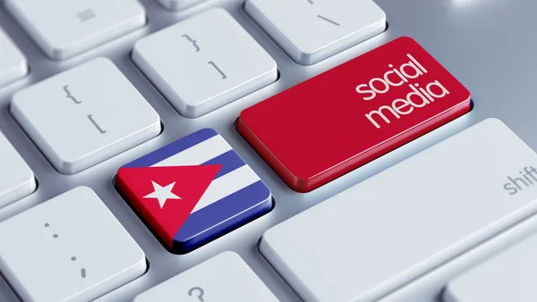 Concept de médias sociaux de Cuba — Photo