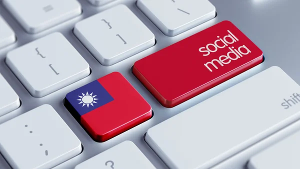 Koncept sociální média Tchaj-wan — Stock fotografie