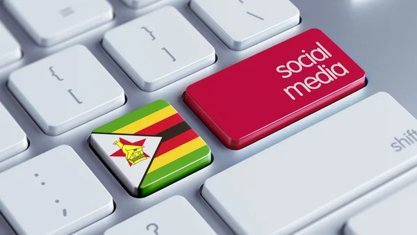 Zimbabwe Social Media Concept — Stock Photo, Image