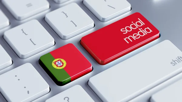 Portugalia Social Media Concept — Zdjęcie stockowe