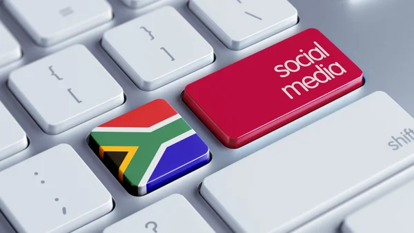 South Africa Social Media Concept — Stock Photo, Image