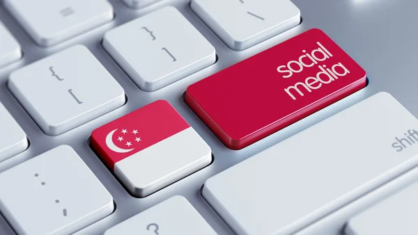 Singapore sociale Media Concept — Stockfoto