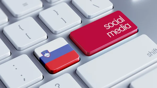 Slovenien sociala medier koncept — Stockfoto