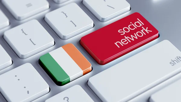 Irlanda Social Network Concep — Foto Stock