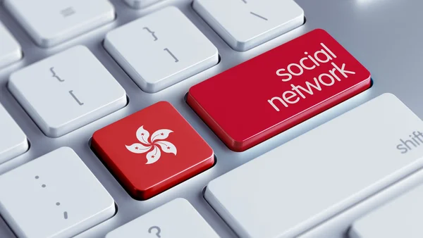 Hong Kong sociaal netwerk Concep — Stockfoto