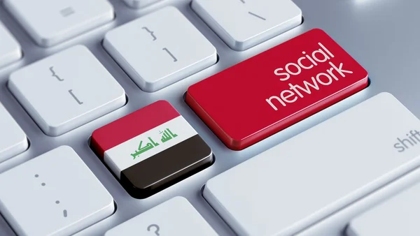 Irak Red Social Concep — Foto de Stock