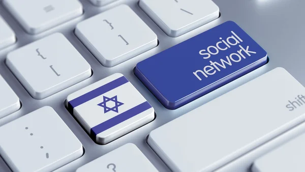 イスラエル共和国の社会的なネットワークの概念 — ストック写真