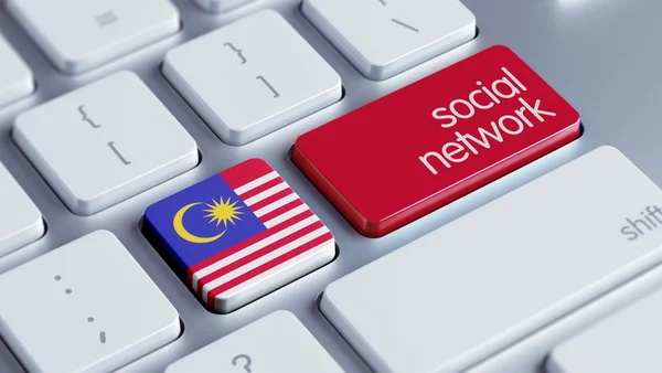 Malesia Social Network Concep — Foto Stock