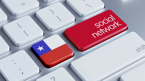 Chile sociala nätverk begreppsmässigt — Stockfoto