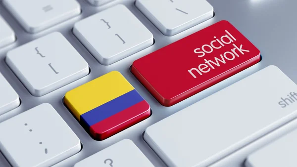 Kolumbia sieci społecznej Concep — Zdjęcie stockowe