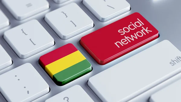 Bolivien soziales netzwerk concep — Stockfoto