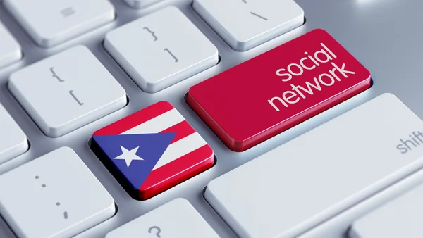 Puerto Rico sociální sítě Concep — Stock fotografie