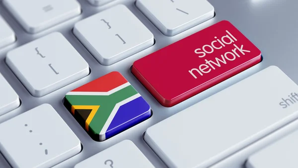 Zuid-Afrika sociaal netwerk Concep — Stockfoto