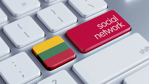 Lithuania Social Network Concep — Stock Photo, Image
