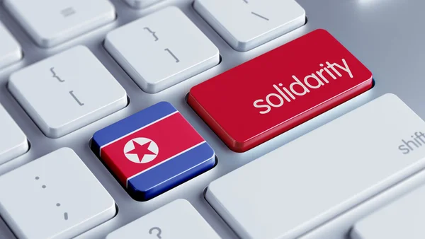 Βόρεια Κορέα έννοια αλληλεγγύης — Φωτογραφία Αρχείου