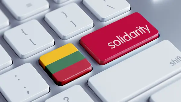 Litouwen solidariteit Concept — Stockfoto