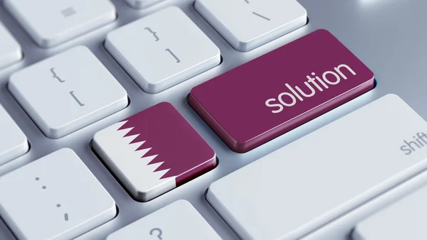 Conceito de solução Qatar — Fotografia de Stock