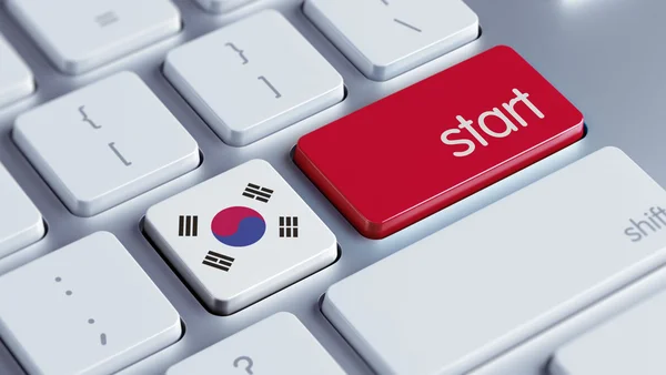 Conceito de teclado da Coreia do Sul — Fotografia de Stock