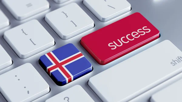 Conceito de sucesso na Islândia — Fotografia de Stock