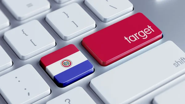 Paraguay hedef kavramı — Stok fotoğraf