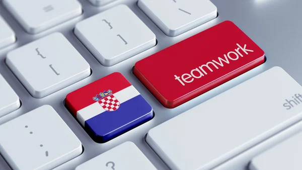 Kroatië Teamwork Concept — Stockfoto