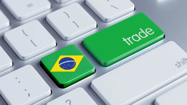 Begrip "Brazilië vlag Trade" — Stockfoto