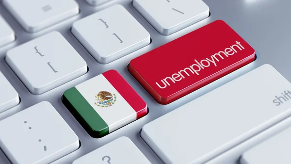 Mexican Flag Unemployment Concept — Stock Photo, Image