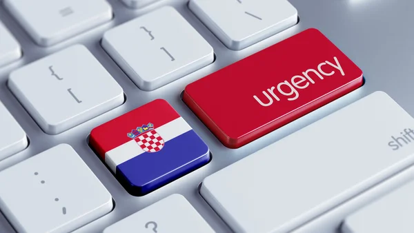 Conceito de urgência croata — Fotografia de Stock