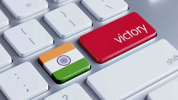 Koncept vítězství Indie — Stock fotografie