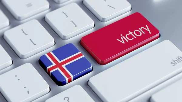 Iceland Victory Concept — Stock Photo, Image