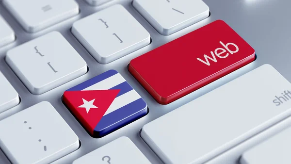 Concepto de Web de Cuba — Foto de Stock