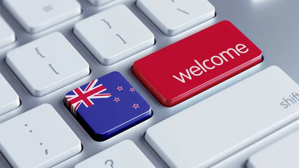 Nuova Zelanda Concetto di benvenuto — Foto Stock