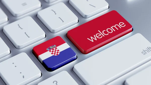 Приветствуем хорватов — стоковое фото