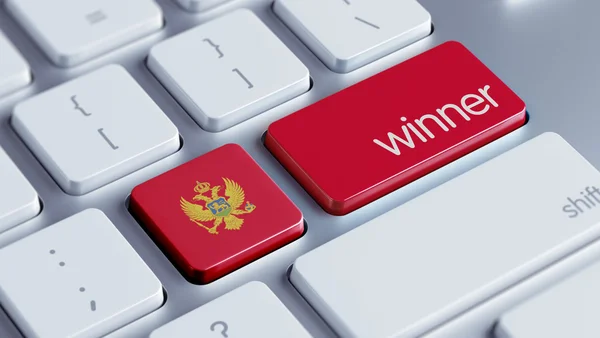 Montenegro vítěz koncept — Stock fotografie