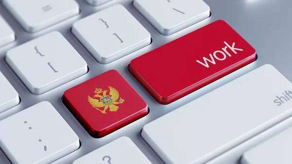 Montenegr Concetto di lavoro — Foto Stock
