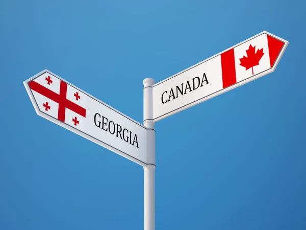 Canada Georgia Concetto di bandiere segno — Foto Stock