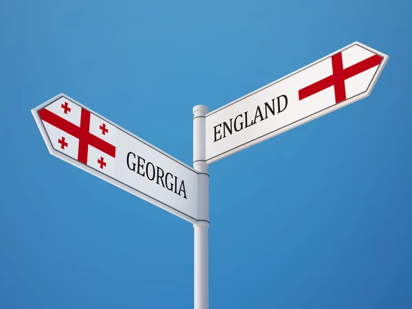 Sign Georgia Anglie vlajky koncepce — Stock fotografie