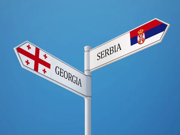 Южная Африка Грузия подписала концепцию флагов — стоковое фото