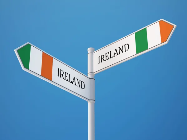 Concept de drapeaux de signe Irlande — Photo