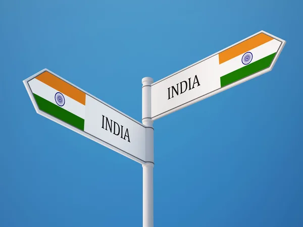 India  Sign Flags Concept — Stock Photo, Image
