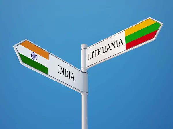 立陶宛印度标志标志概念 — 图库照片